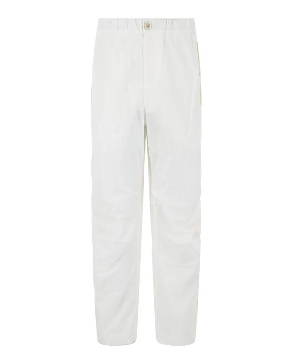 NEW SALVATORE FERRAGAMO men's straight leg pants in optic white